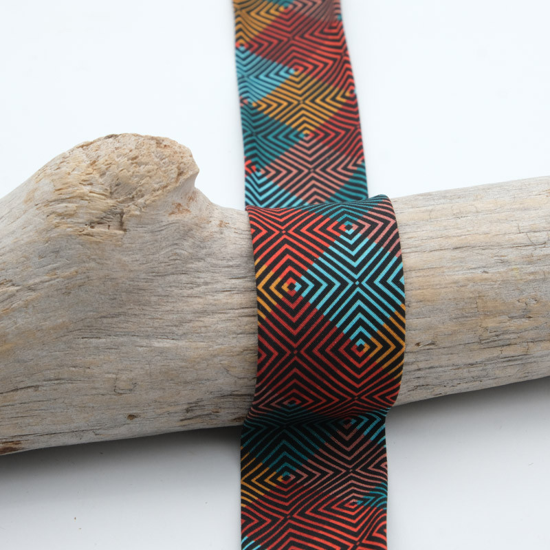 30mm Ethnic Bias Tape with Colorful Diamonds - Maison Klem